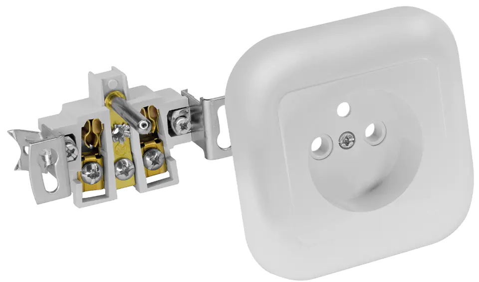 SINGLE SOCKET WITH MAINS GROUNDING SURFACE | Wasserman.eu