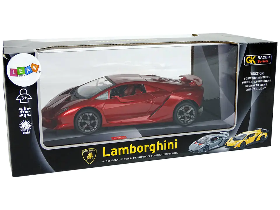 Sports Car R/C 1:18 Lamborghini Sesto Elemento Red 2.4 g Light