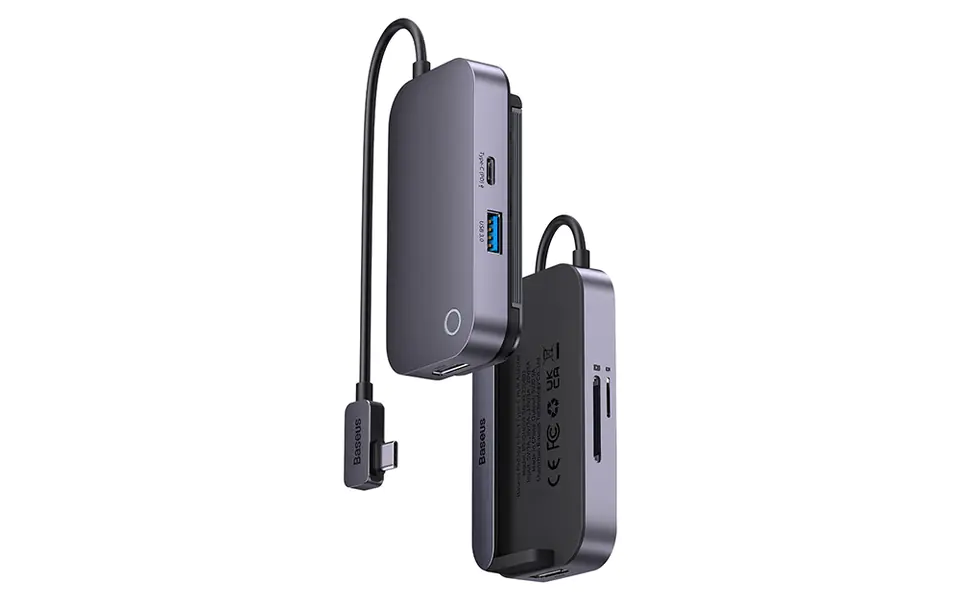 Baseus PadJoy Serisi 4'ü 1 arada Hub USB-C - USB 3.0 + HDMI + USB-C PD + 3,5 mm jak (Gri)