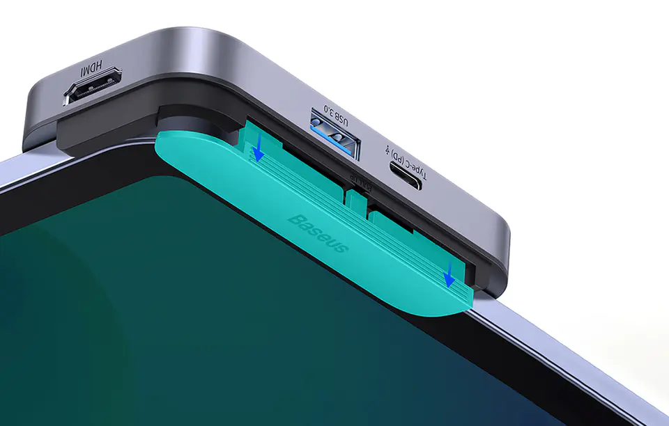 Baseus PadJoy Series 4in1 Hub USB-C to USB 3.0 + HDMI + USB-C PD + 3.5mm jack (Grey)