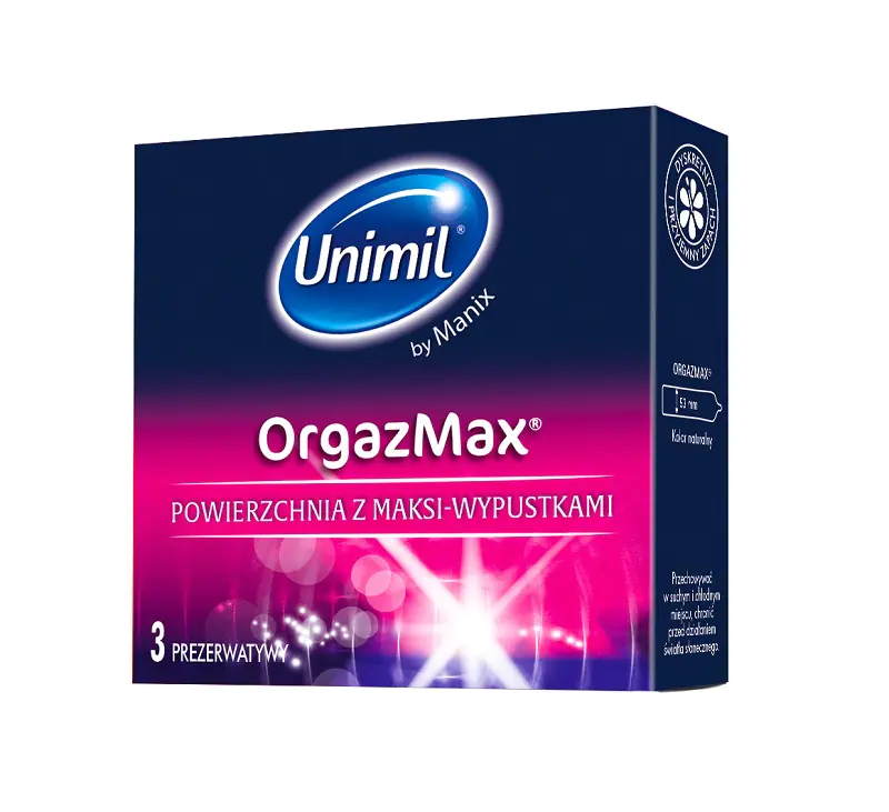 Unimil OrgazMax latex condoms 3pcs | Wasserman.eu