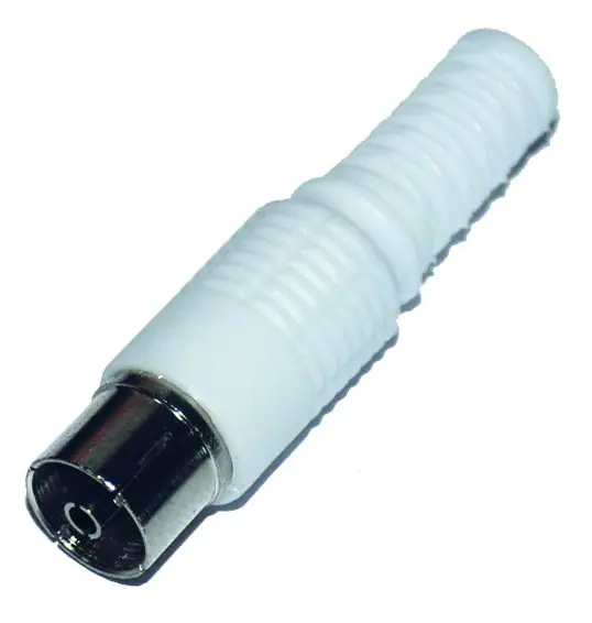 GNI0253 TV antenna socket for cable long white 100 pcs Wasserman.eu