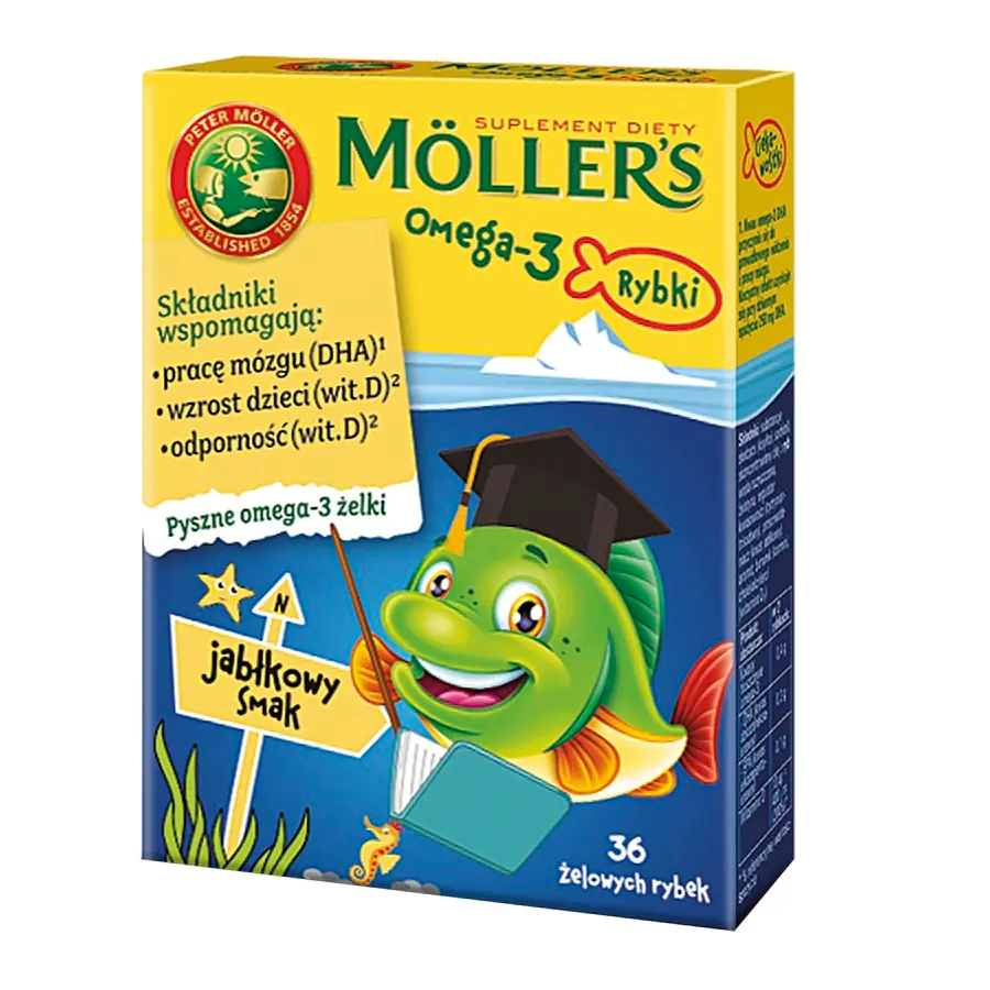 Möller's Omega3 Jelly fish with omega3 acids and vitamin D3 for