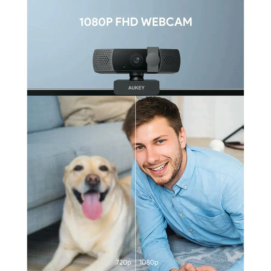 Webcam Aukey PC-LM1E  Camara Aukey para teleconferencias