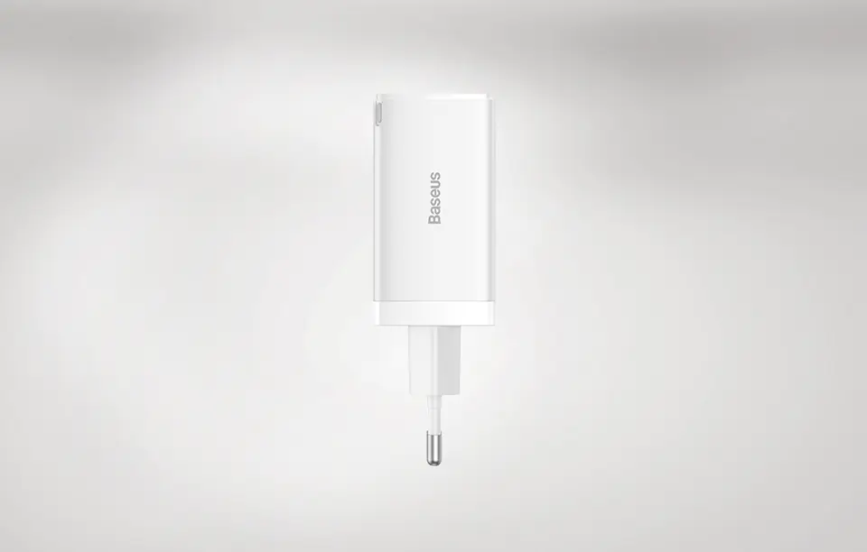 Ładowarka sieciowa Baseus GaN5 Pro 2xUSB-C + USB, 65W (biała)