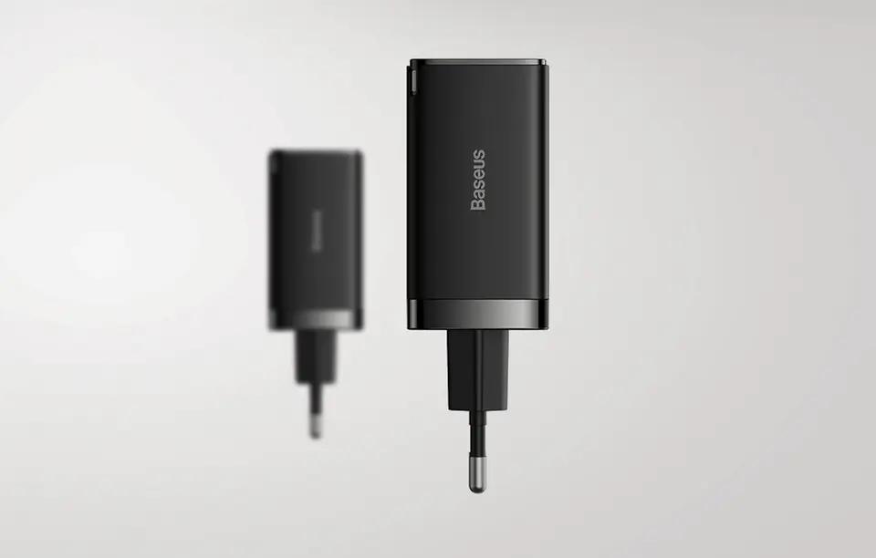 Ładowarka sieciowa Baseus GaN5 Pro 2xUSB-C + USB, 65W (czarna)