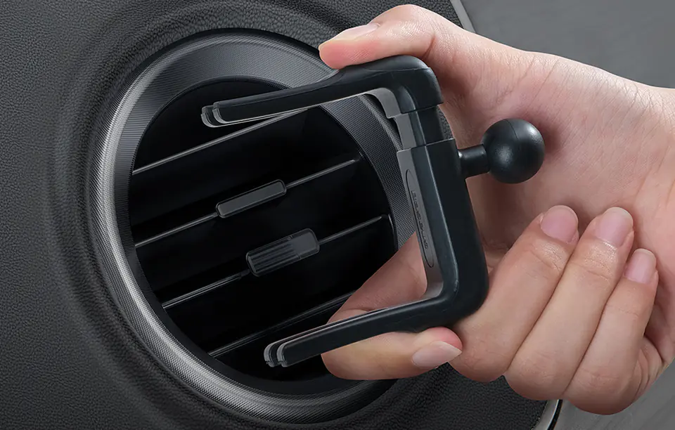 Baseus Metal Age II Gravity Autohalterung für runden Kühlergrill (Schwarz)