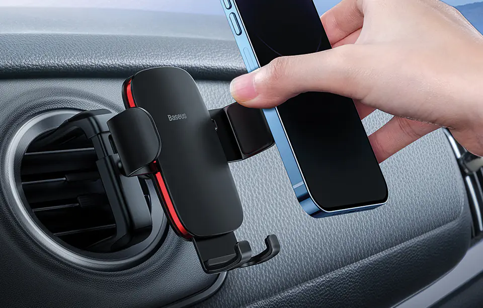 Baseus Metal Age II Gravity Autohalterung für runden Kühlergrill (Schwarz)