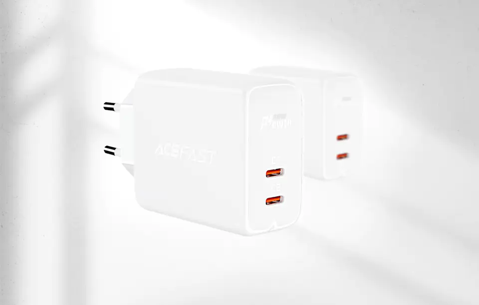 Wall charger Acefast A9, PD 40W, 2x USB-C (white)