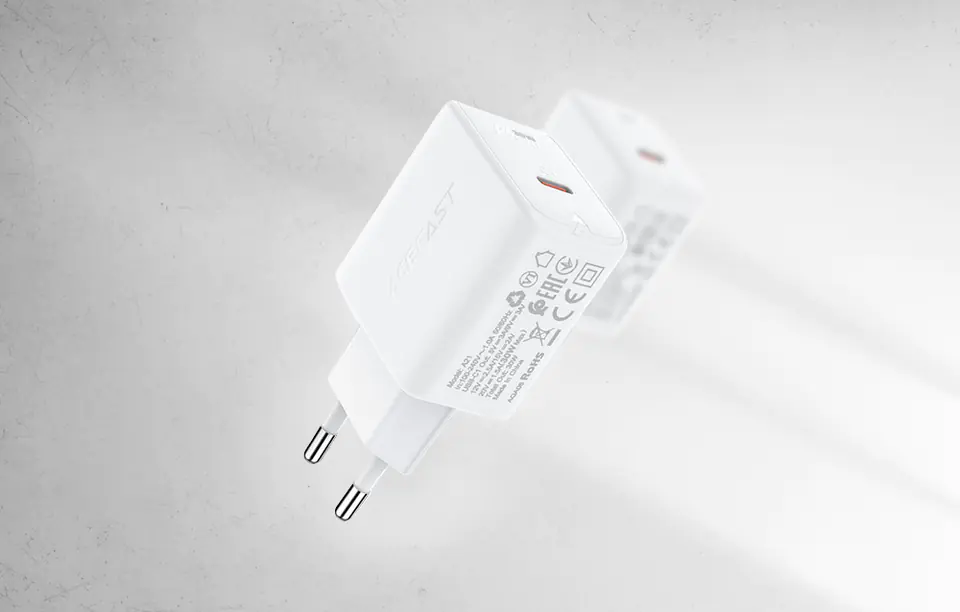 AC charger Acefast A21 30W GaN USB-C (white)