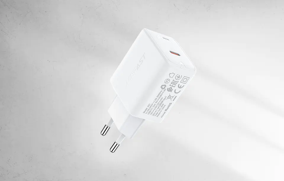 AC charger Acefast A21 30W GaN USB-C (white)