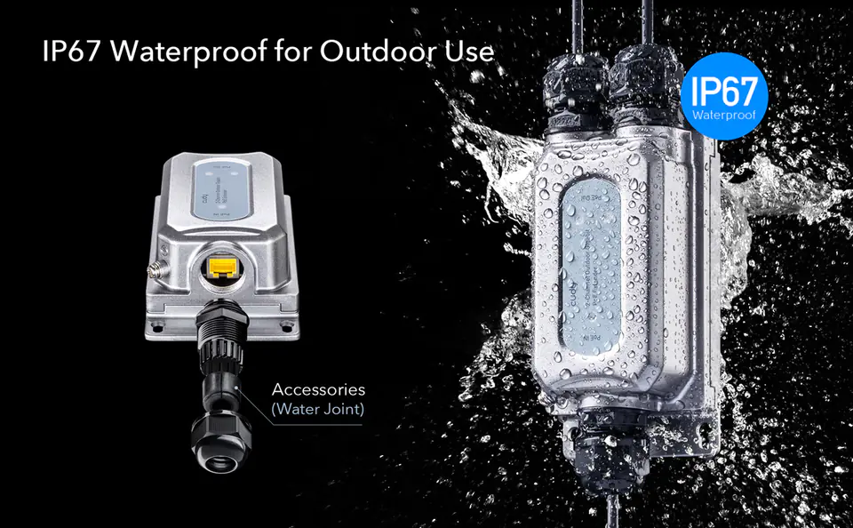 Zewnętrzny extender 1x2 POE+ 1Gbit