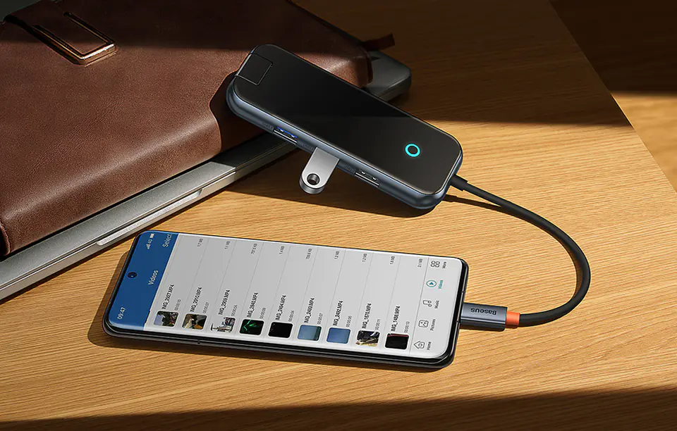 Baseus AcmeJoy series 5in1 Hub USB-C to 2xUSB 3.0 + USB 2.0 + USB-C PD + RJ45 (grey)