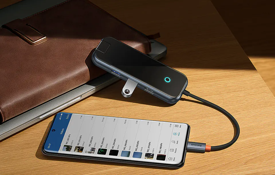 Hub 6in1 Baseus AcmeJoy series USB-C to 2xUSB 3.0 + USB 2.0 + USB-C PD + HDMI + RJ45 (grey)