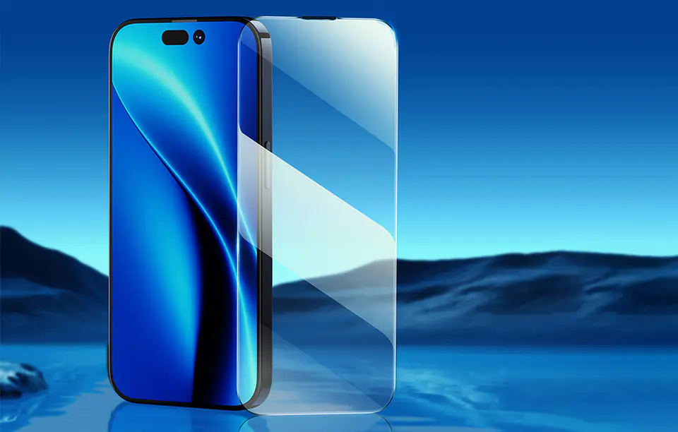 Szkło hartowane z powłoką przeciwpyłową 0.3mm Baseus Crystal do iPhone 14 Pro (2szt)