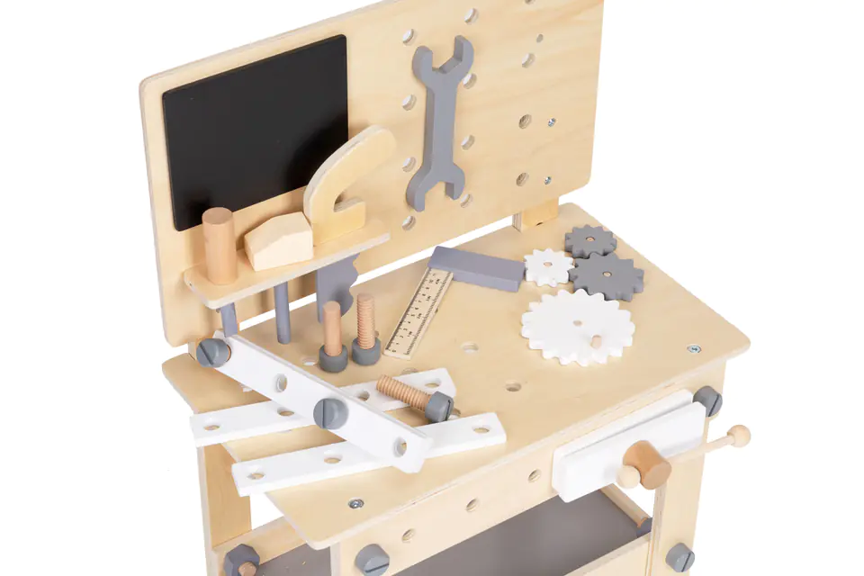 Wooden workshop for children tools ECOTOYS table