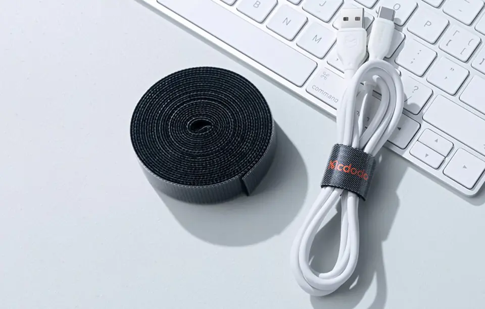 Velcro tape , cable organizer Mcdodo VS-0960 1m (black)
