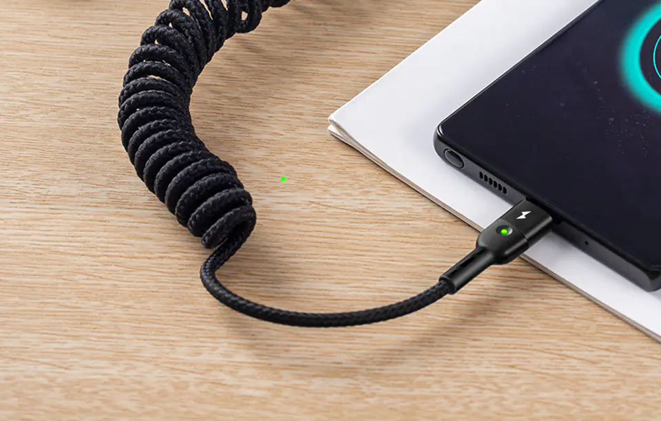 USB to USB-C Spring Cable Mcdodo Omega CA-6420 1.8m (Black)