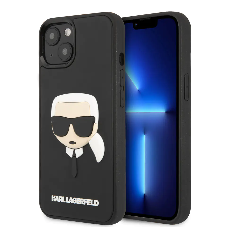 Karl Lagerfeld KLHCP14SKH3DBK iPhone 14/ 15 / 13 6,1" czarny/black hardcase 3D Rubber Karl`s Head