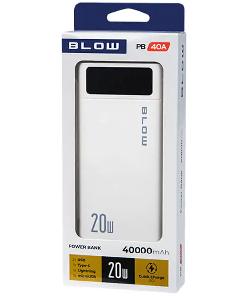 Power Bank 40000mAh 2xUSB QC PB40AUSB-C