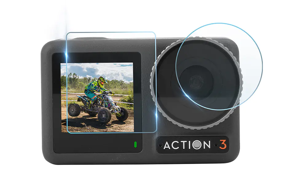 Sunnylife Tempered Glass For Lens and Screen for DJI OSMO Action 3