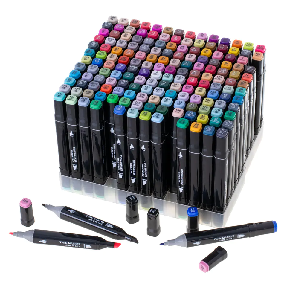 Double-sided markers / markers - set of 168 pcs., CATEGORIES \ Gadgets \  Painting kits