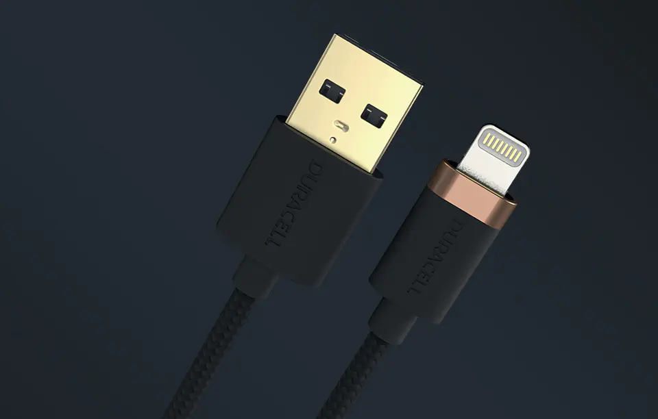 USB cable for Lightning Duracell 1m (black)
