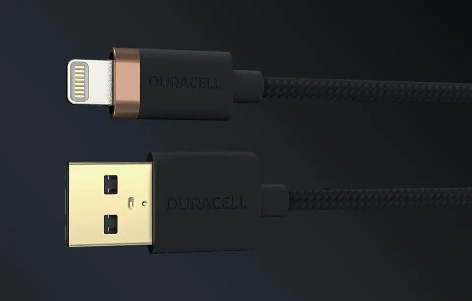 USB cable for Lightning Duracell 1m (black)