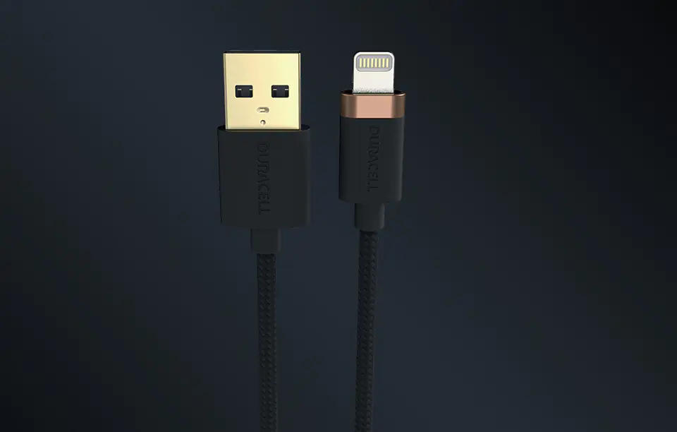 USB cable for Lightning Duracell 1m (black)