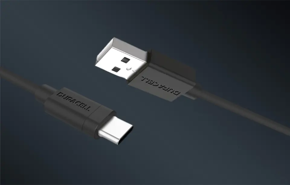 USB to USB-C 3.0 Duracell Cable 1m (Black)