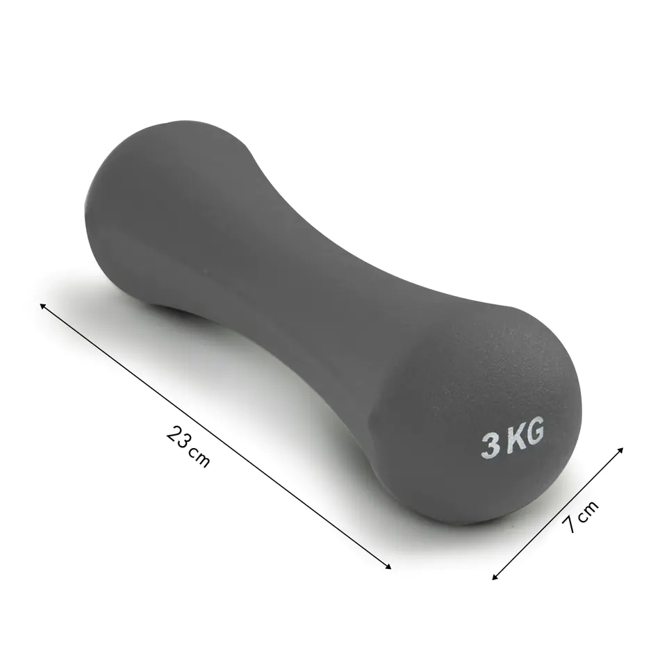 Dumbbells, neoprene weights, fitness set 2x3 kg