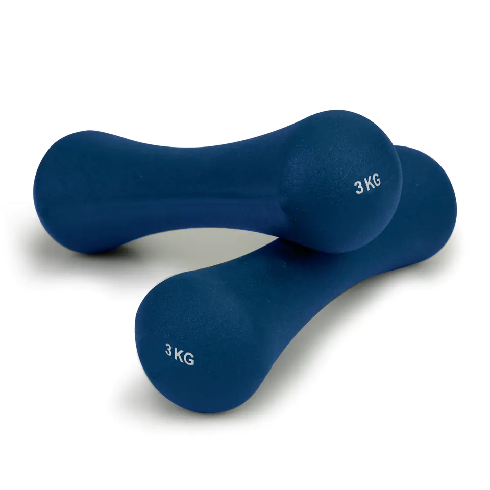 Dumbbells, neoprene weights, fitness set 2x3 kg