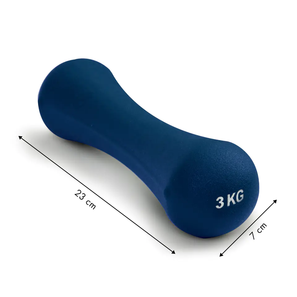 Dumbbells, neoprene weights, fitness set 2x3 kg