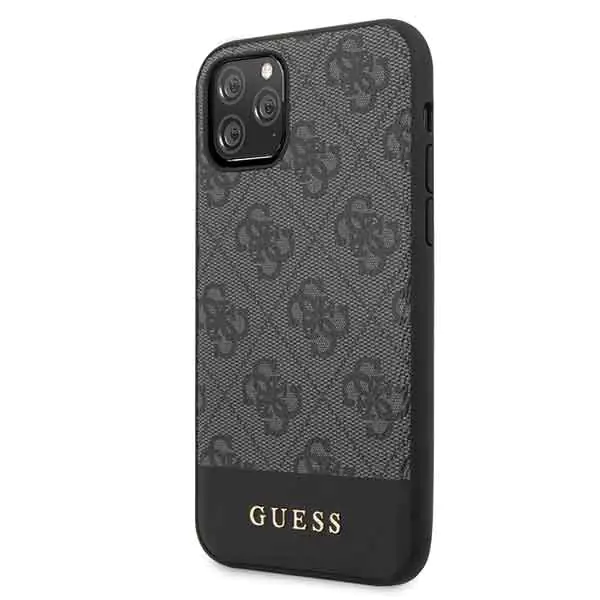 Guess GUHCN58G4GLGR iPhone 11 Pro szary/grey hard case 4G Stripe Collection