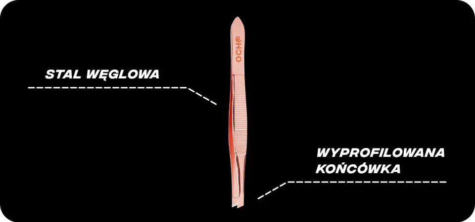 Ocho Pro tweezers TO18 rose gold