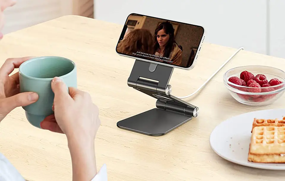 Phone stand with charger holder for iPhone 12 Omoton MS02