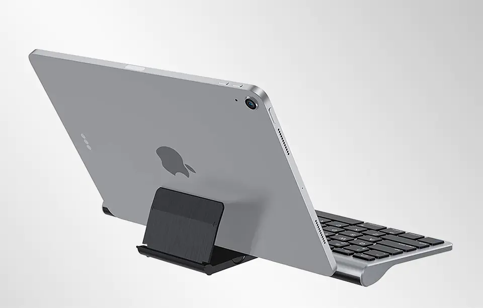 Wireless iPad keyboard with tablet holder KB088 Omoton (silver)