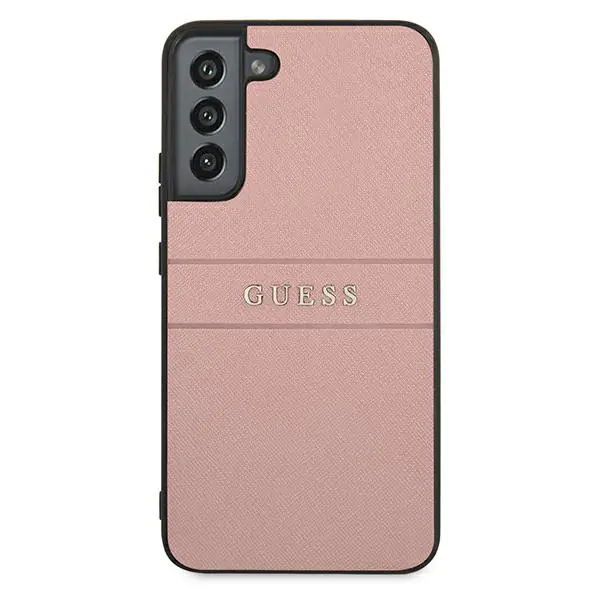 Guess GUHCS22MPSASBPI S22+ S906 różowy/pink Saffiano Stripe