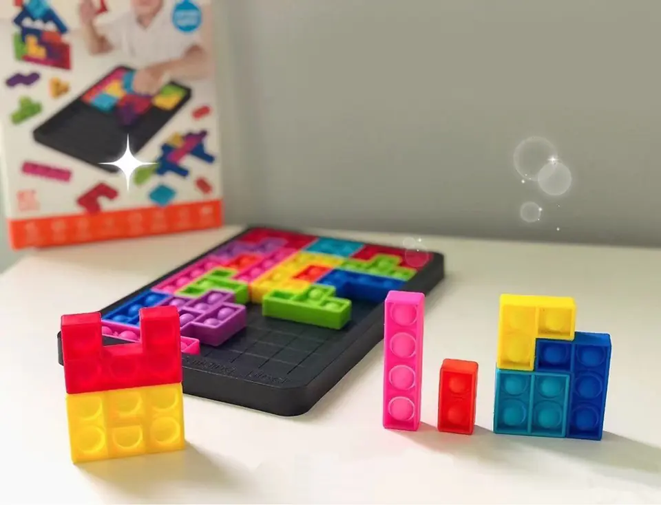 POP IT KLOCKI POPIT  TETRIS PUZZLE UKŁADANKA BĄBELKI