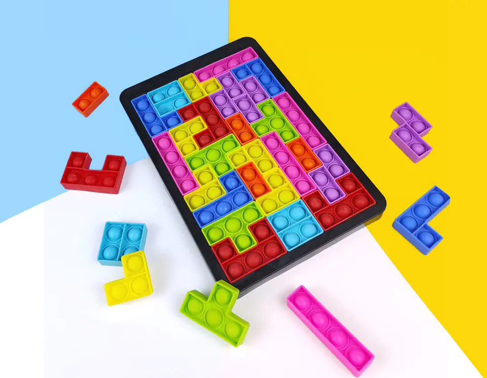 POP IT KLOCKI POPIT  TETRIS PUZZLE UKŁADANKA BĄBELKI