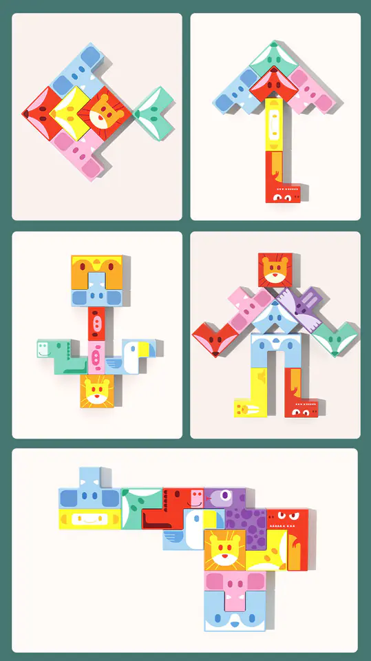 GRA LOGICZNA ZRĘCZNOŚCIOWA KLOCKI BALANSUJĄCY STATEK ARKA NOEGO TETRIS JHTOY-961