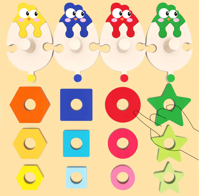 PUZZLE GAME ARCADE SORTER OVERLAP CHICKENS PUZZLE JH-0093