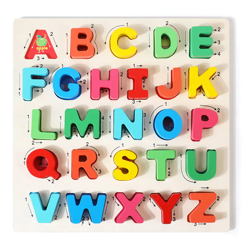 WOODEN PUZZLES ALPHABET LETTERS SCIENCE JHTOY-330