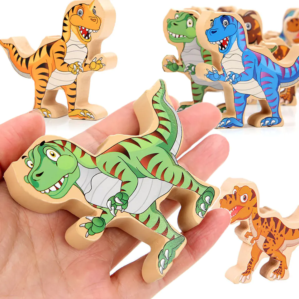 ARCADE GAME PUZZLE BALANCING BLOCKS DINOSAURS T-REX TOWER JHTOY-640