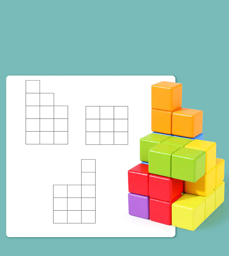 GRA ZRĘCZNOŚCIOWA LOGICZNA SORTER NAKŁADANKA PUZZLE TETRIS KOSTKA RUBIKA JHTOY-646