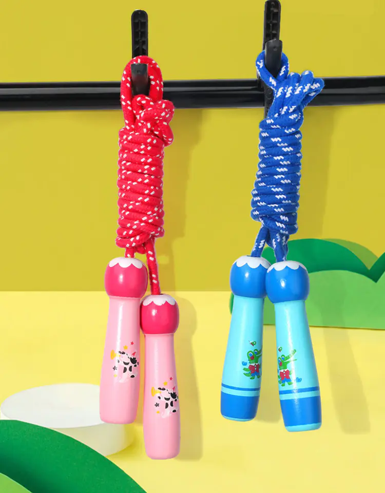 CHILDREN'S WOODEN ROPE SKIPPING ROPE JHTOY-430