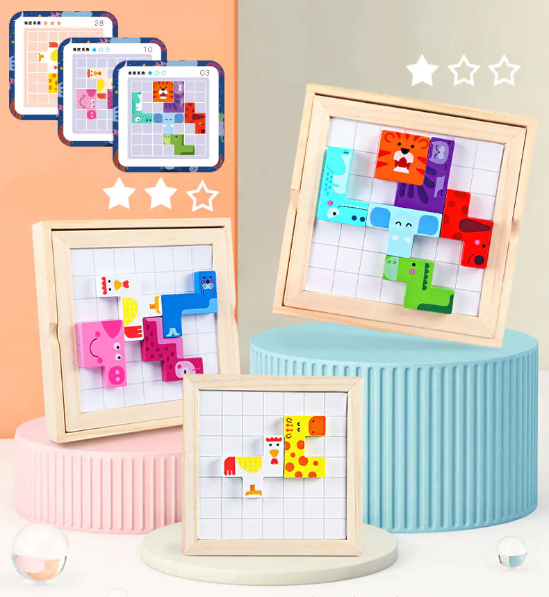 MAGNETIC BOARD DRY-ERASE CHALK FOR CHILDREN TETRIS PET BOX JHTOY-243