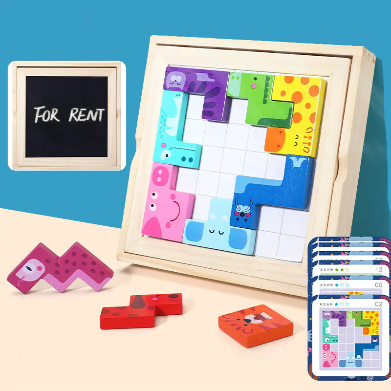 MAGNETIC BOARD DRY-ERASE CHALK FOR CHILDREN TETRIS PET BOX JHTOY-243