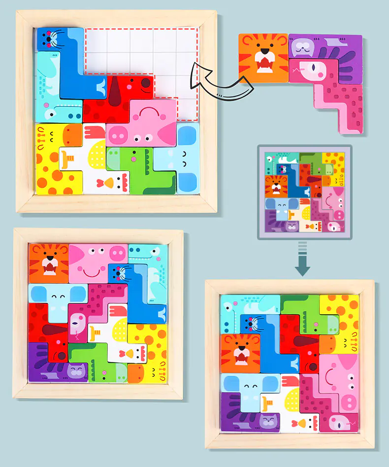 MAGNETIC BOARD DRY-ERASE CHALK FOR CHILDREN TETRIS PET BOX JHTOY-243