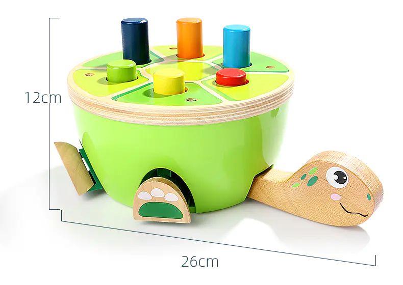 WOODEN PUNCHING PUNCH CUBE EDUCATIONAL TURTLE